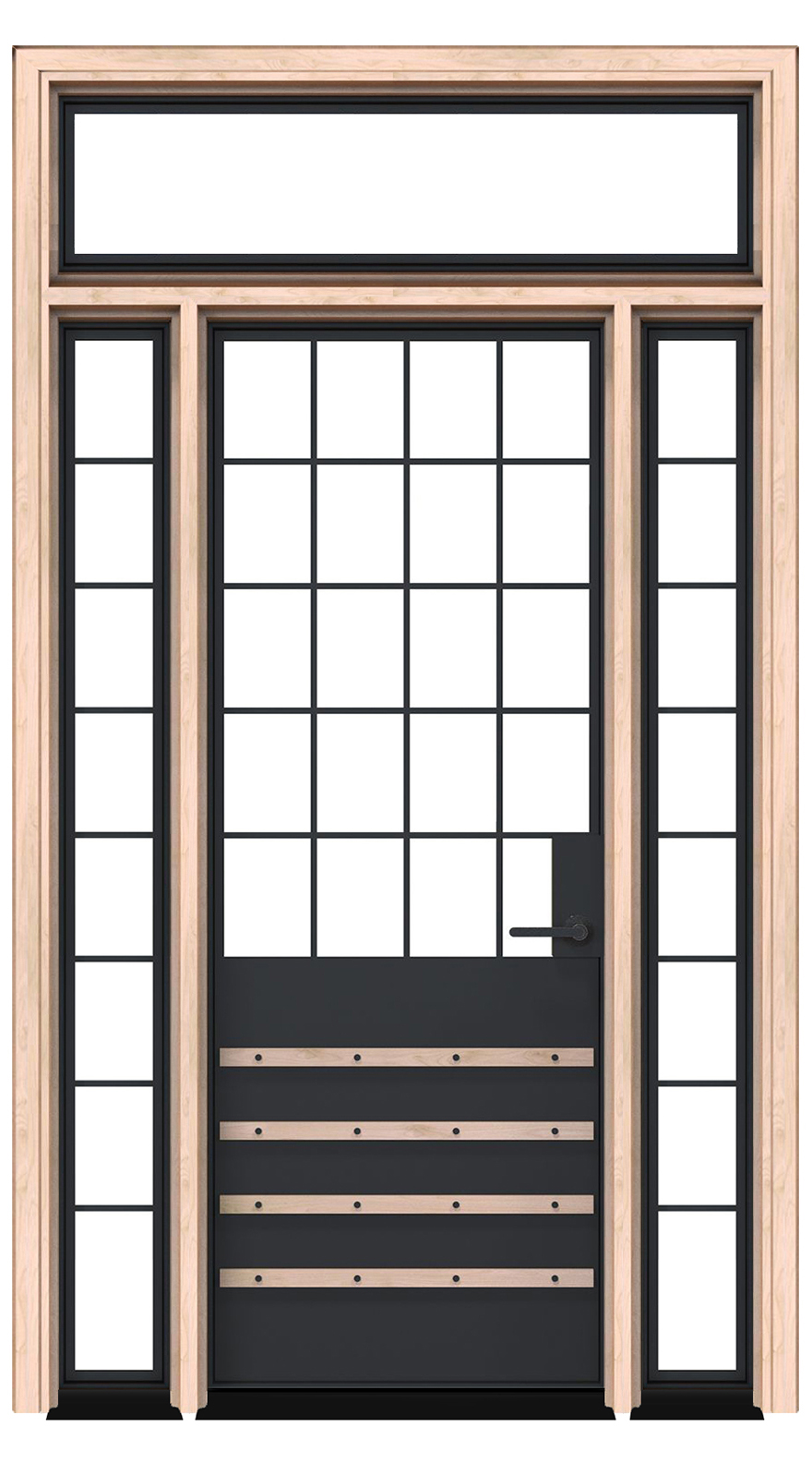 Lander Exterior With Sidelights And Transom Window