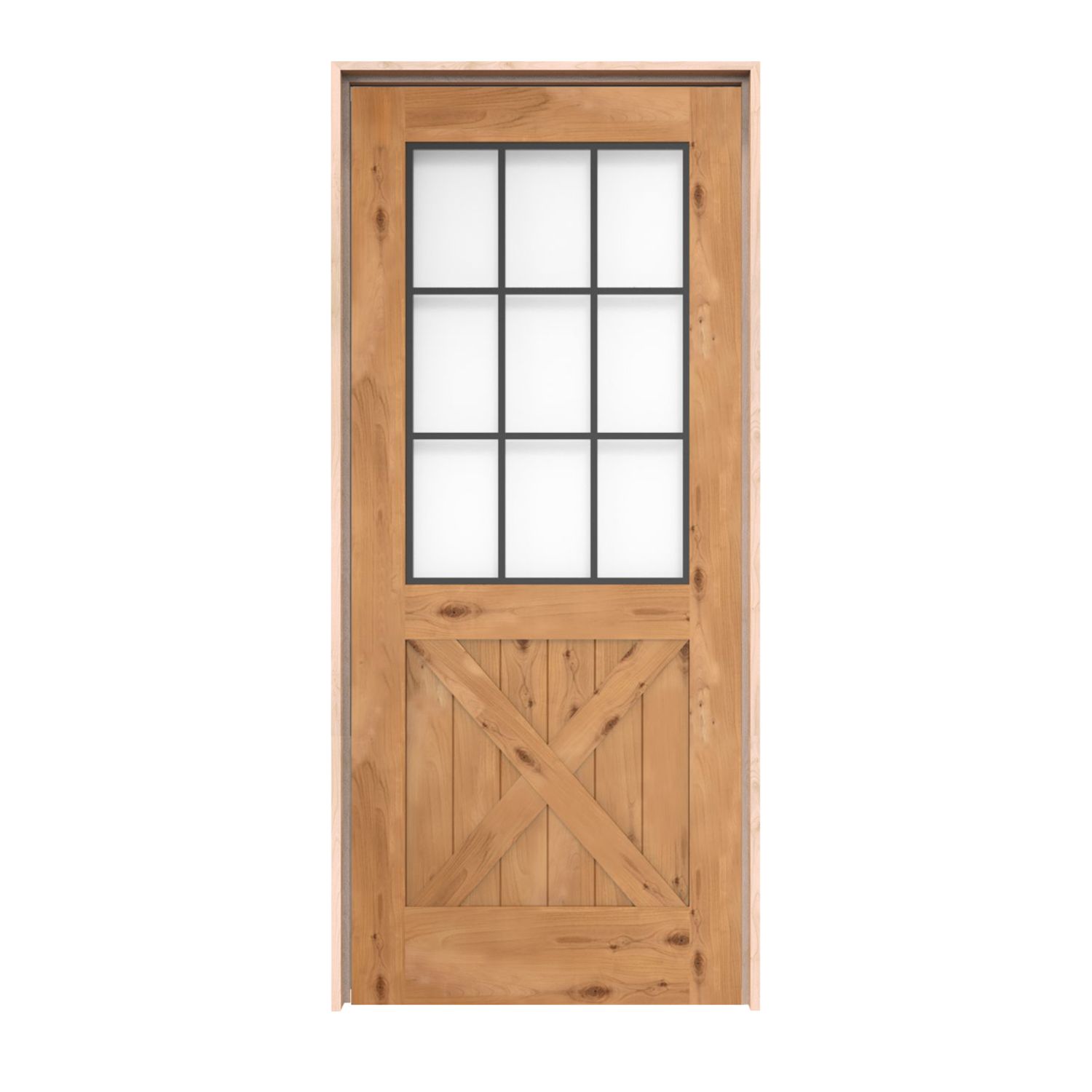 Farmhouse French Half X Interior Door 36 x 96 in door style