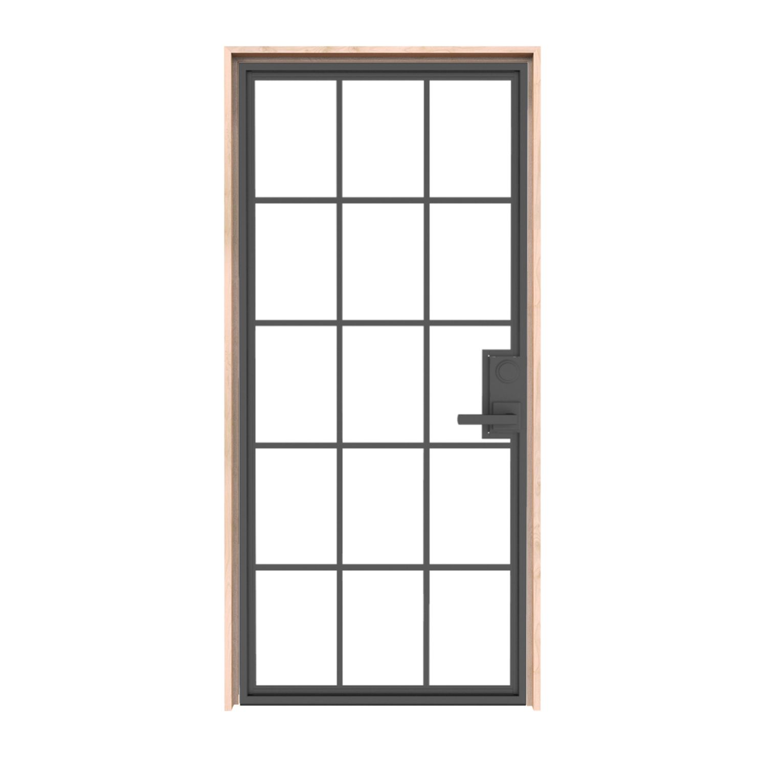 Mountain French Full Interior Metal Door 36 x 96 in door style