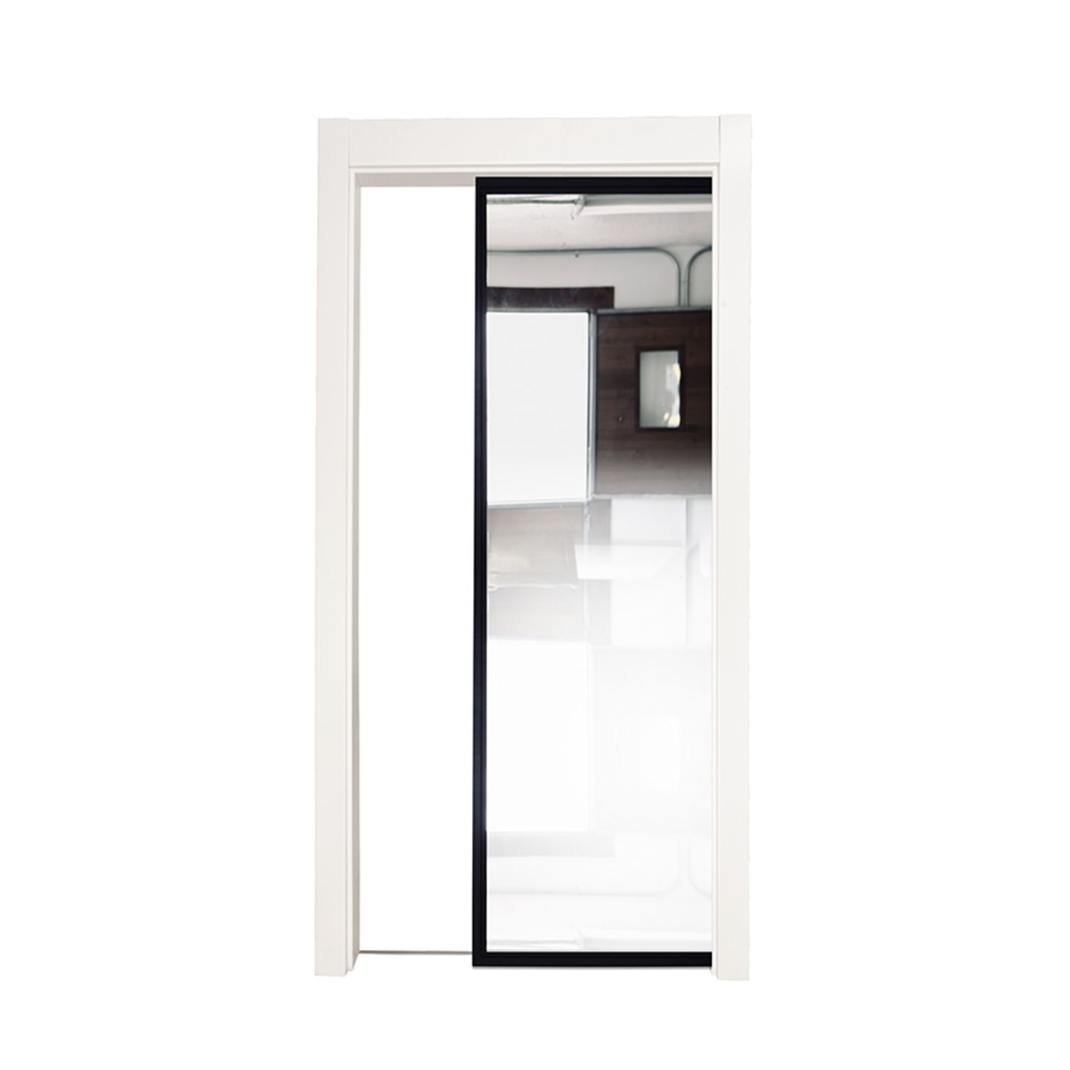 Sliding Ponder Mirror Pocket Door 28 x 80 in door style