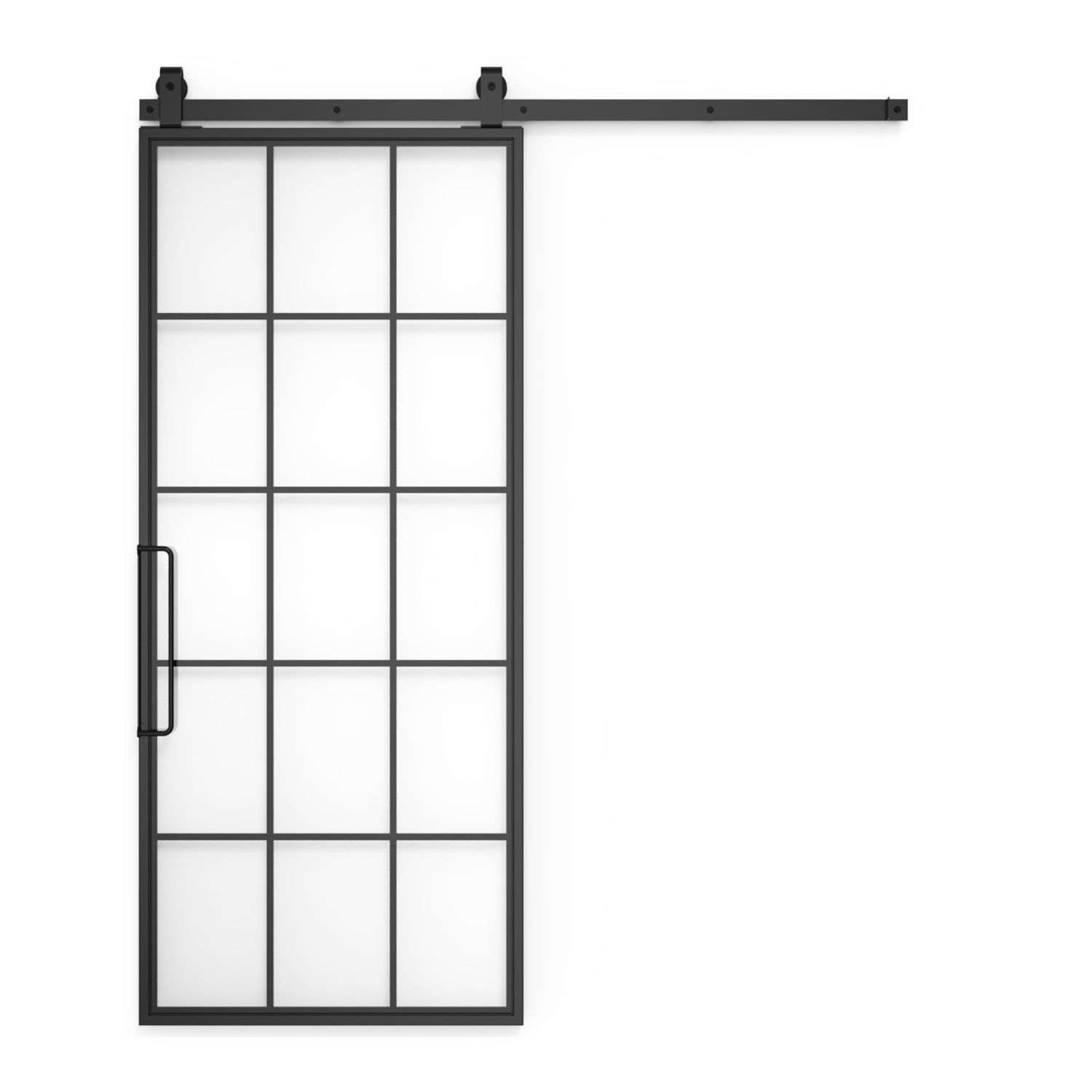 Sliding Mountain French Full Barn Door 30 x 84 in door style