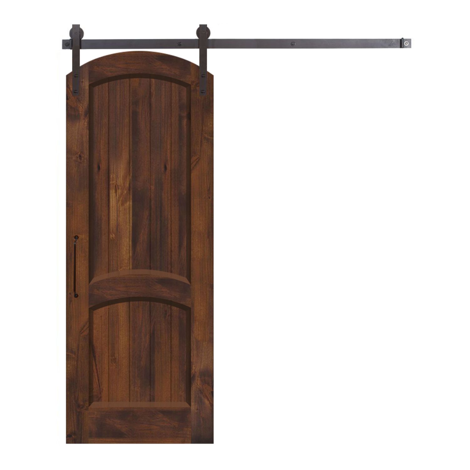 Sliding Monarch Top Arch Barn Door 42 x 84 in door style