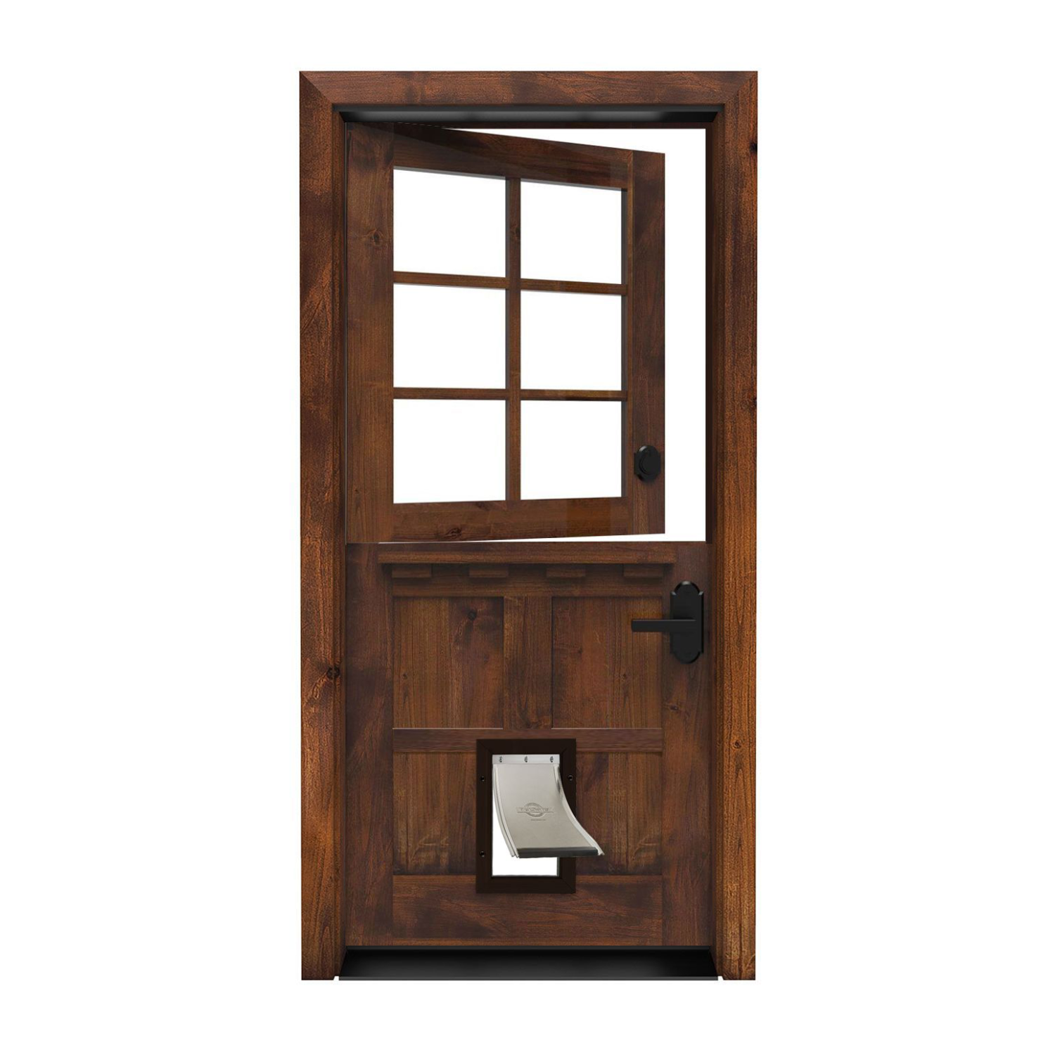 Dairy Dutch Door with Pet Door 36 x 84 in door style