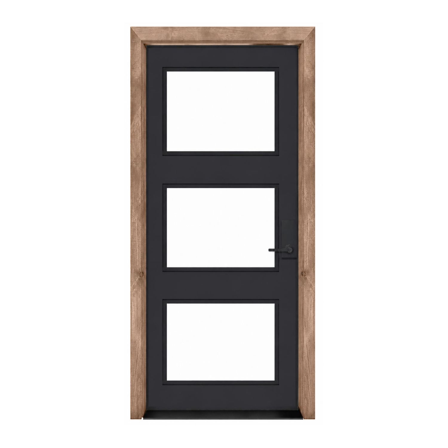 Metal 3 Panel Exterior Door 24 x 80 in door style
