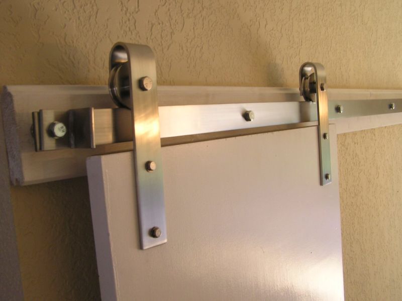 430 Smooth Stainless Steel Hardware Kit Barn Door Hardware