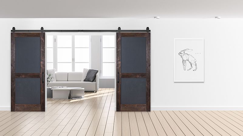 Chalkboard Double Barn Door Rustica