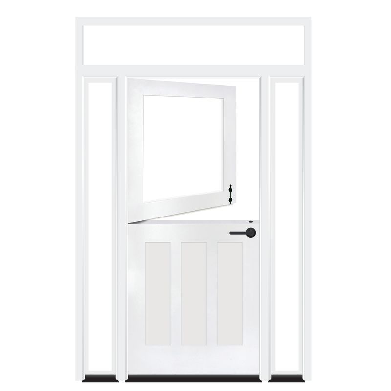 Standard Dutch Exterior Door With Sidelights And Transom Window Rustica