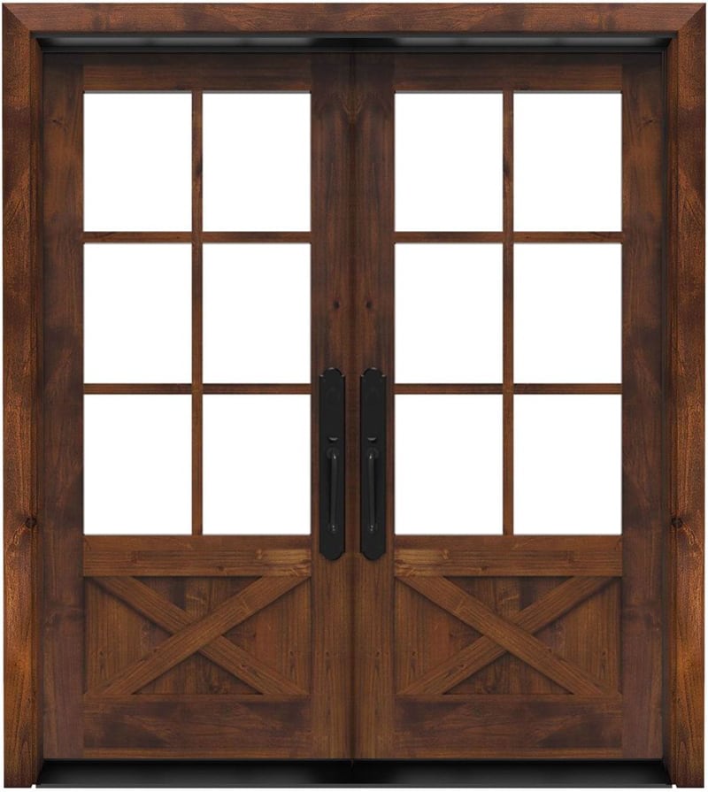Cross Saw Double Front Door
