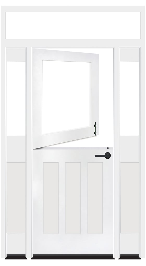 Standard Dutch Exterior Door With Sidelights And Transom Window