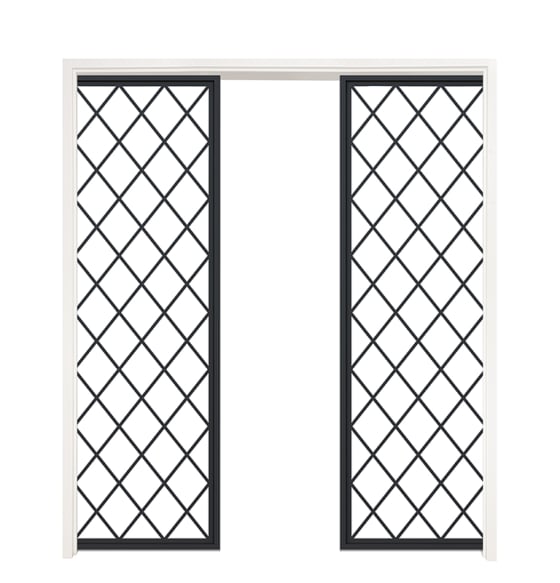 Chateaux Double Converging Pocket Doors