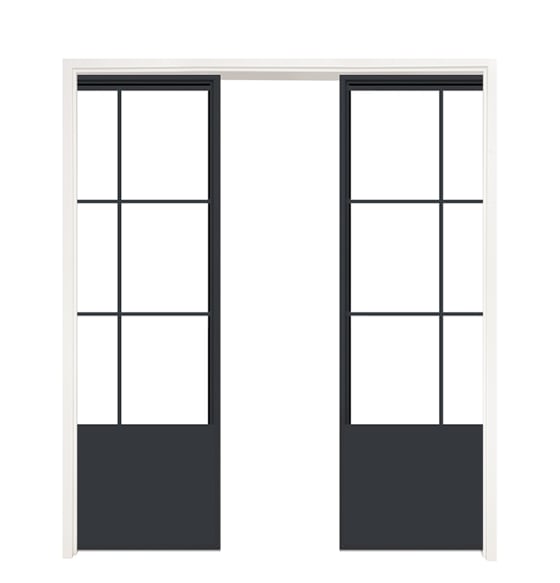 French Quarter Converging Pocket Doors