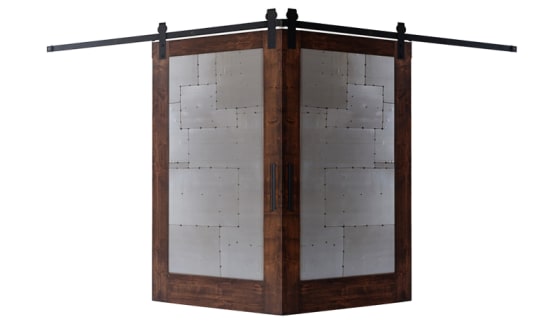 Steampunk Corner Barn Door