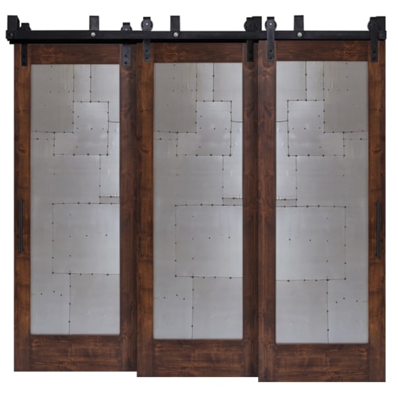 Steampunk Triple Bypass Barn Doors