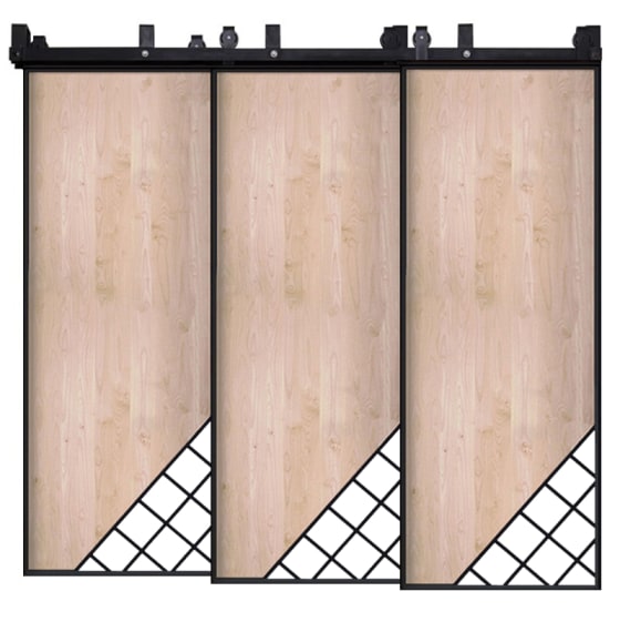 Isle Triple Bypass Barn Door