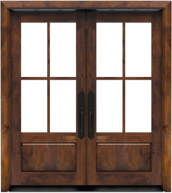 Rustic Ranch Double Front Door