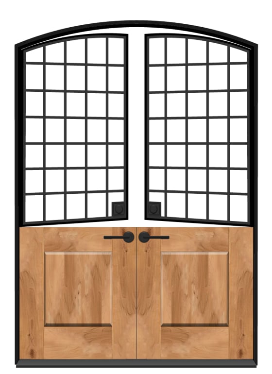 Utah Split Exterior Arched Top Double Door