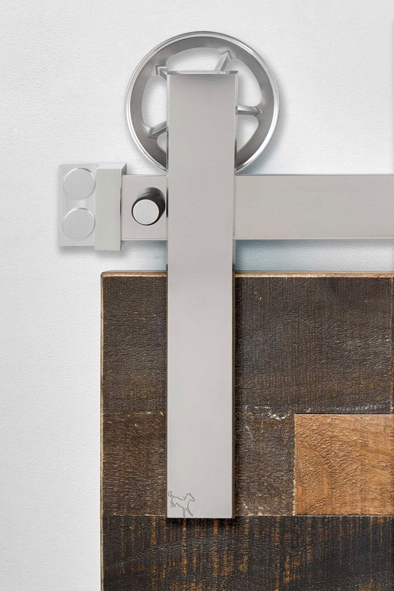 Pure Aluminum Barn Door Hardware Kit
