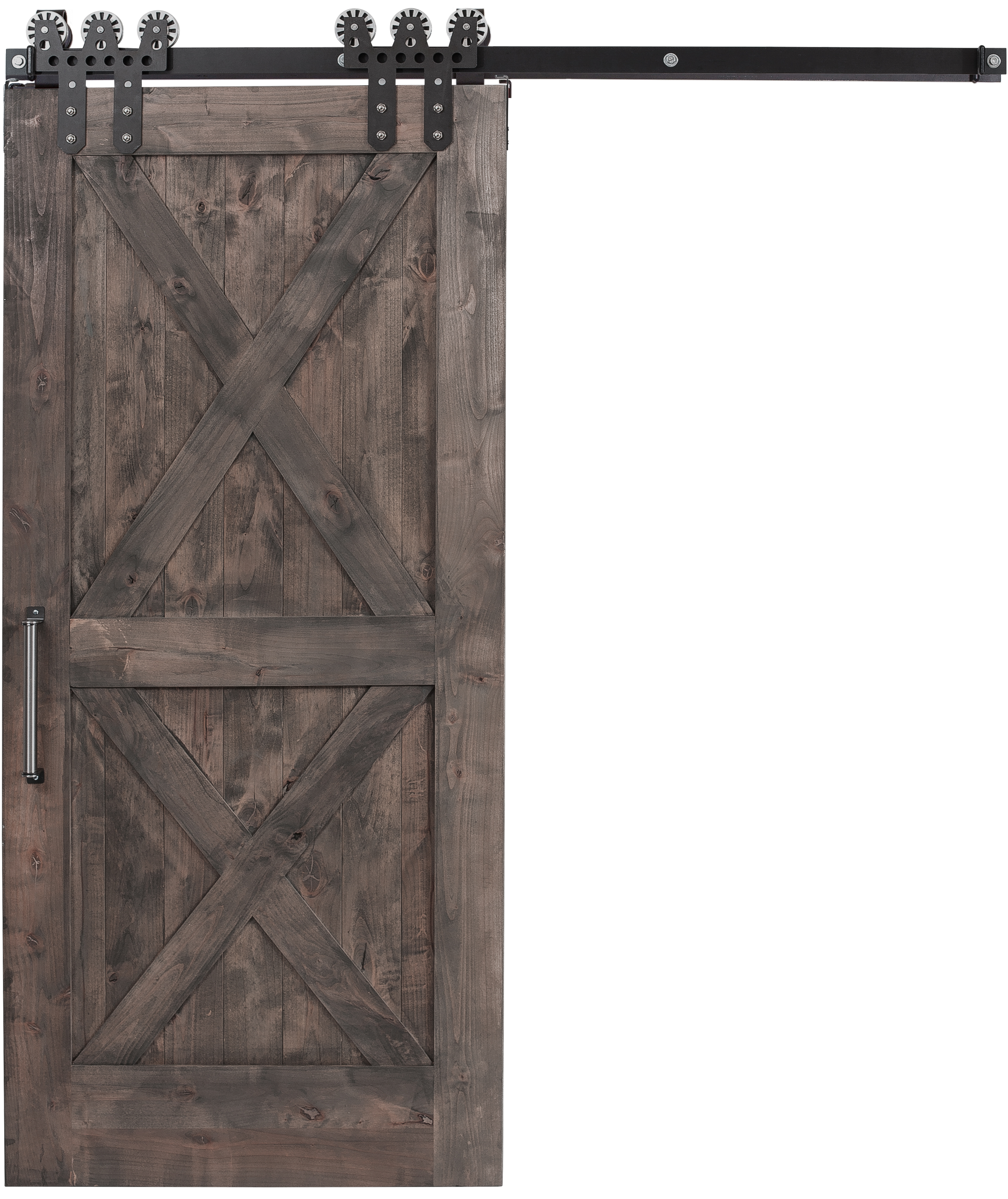 Double X Brace Wood 2 Panel Barn Door (Wood Designer Series Sliding Barn  Doors) by Designer