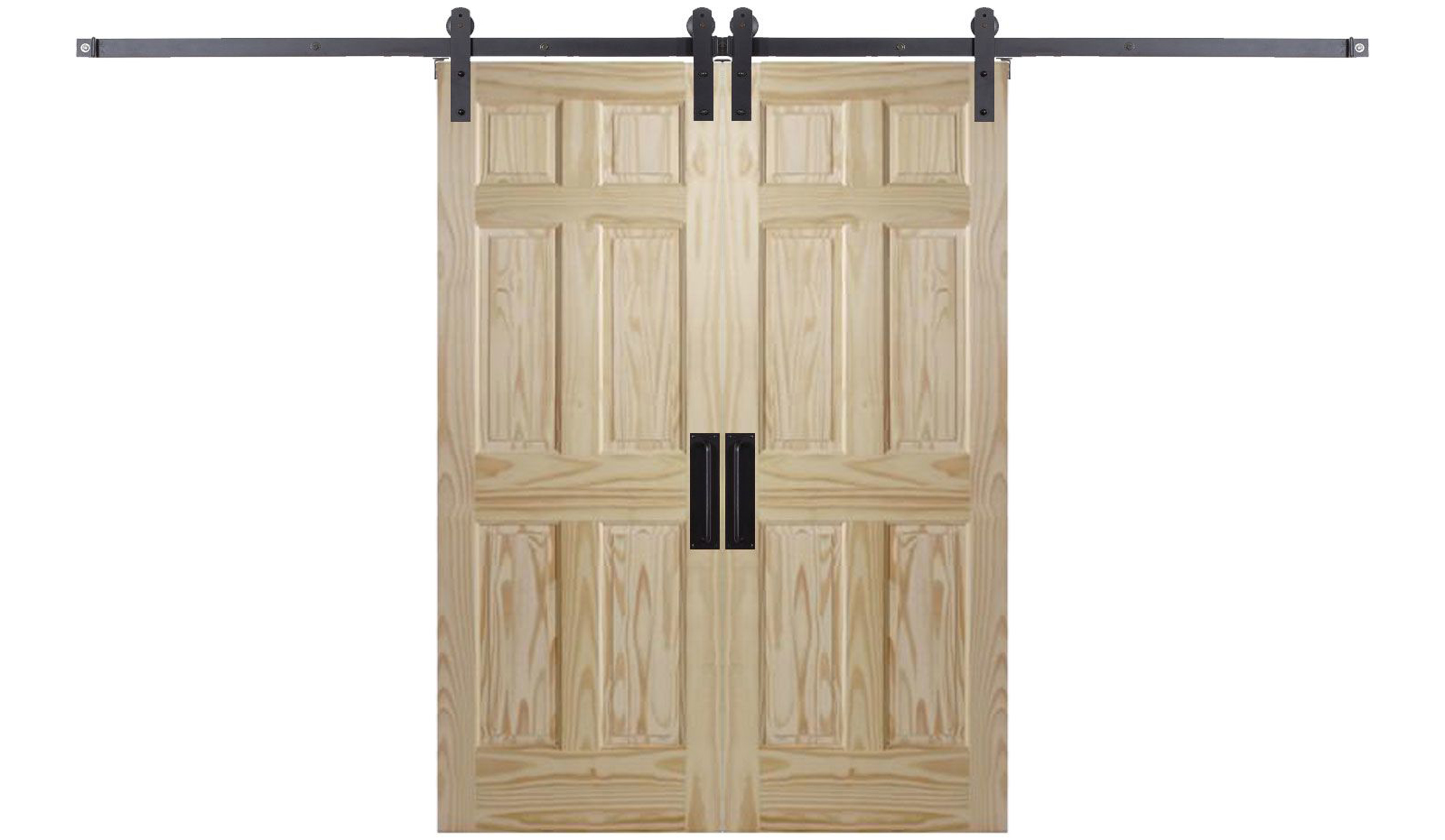 Six Panel Colonial Double Barn Door