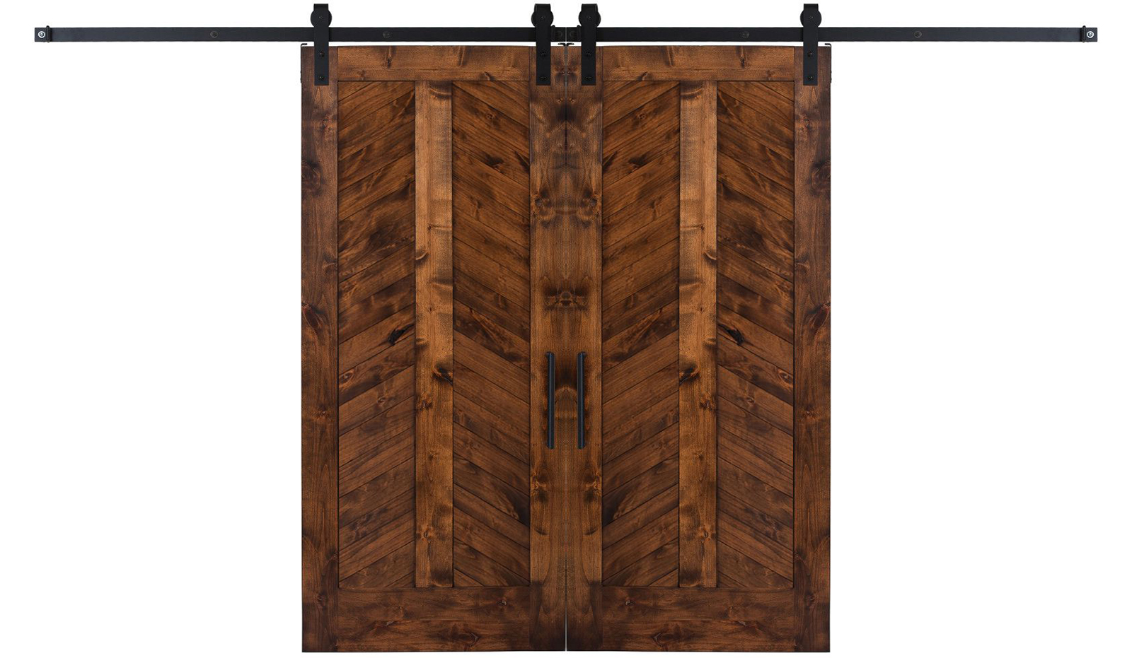 Heartland Chevron Double Barn Door Rustica