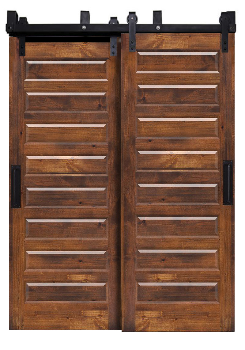 Eight Panel Bypassing Barn Doors