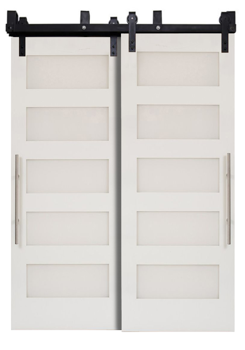 Five Panel Bypassing Barn Doors