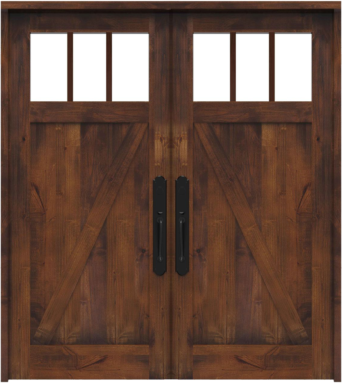 Clover Pass Double Front Door Rustica