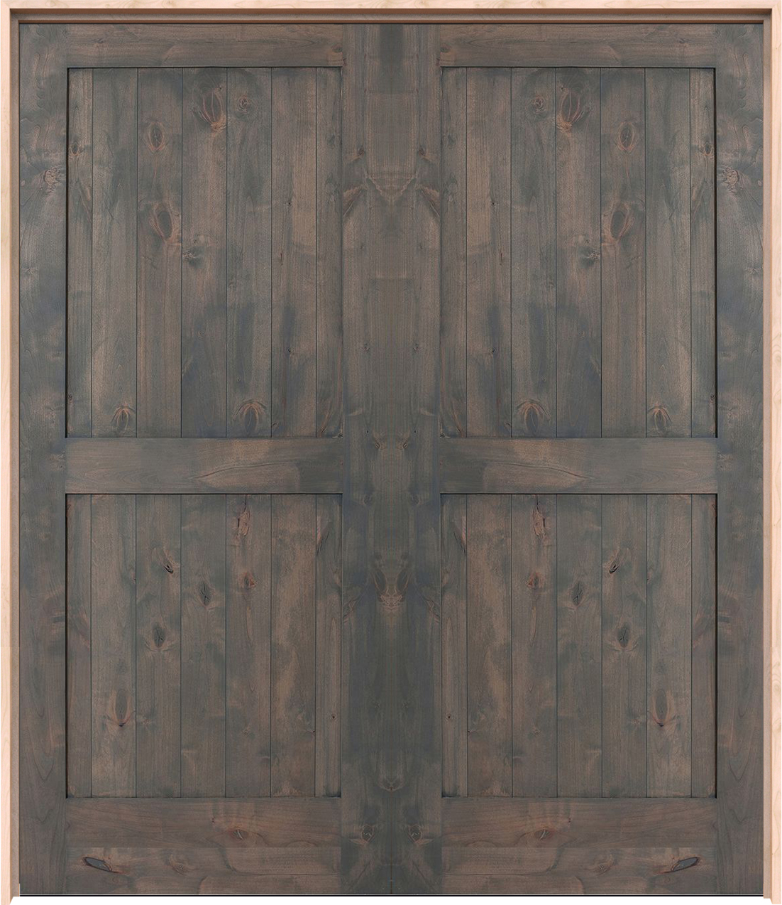 Two Panel Interior Double Door Rustica