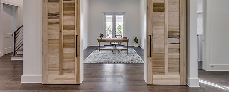 Dual Sliding Barn Doors for Living Rooms