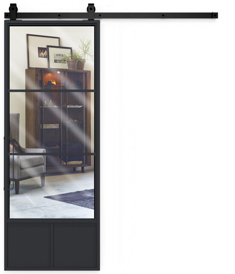 Traditional French Mirror Barn Door