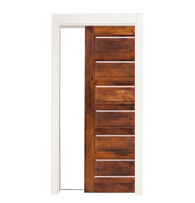6 Panel Single Pocket Door