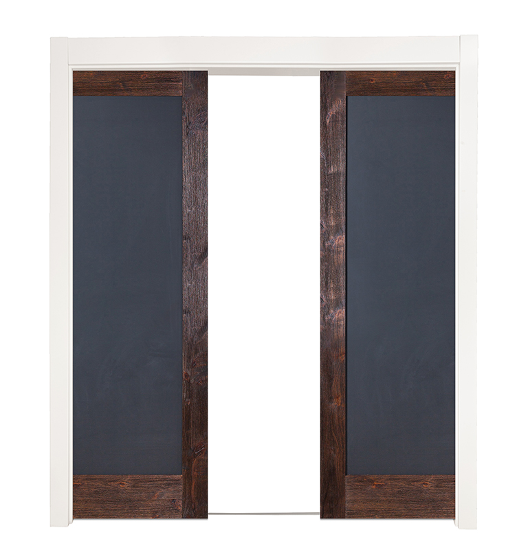 Chalkboard Full Double Converging Pocket Doors