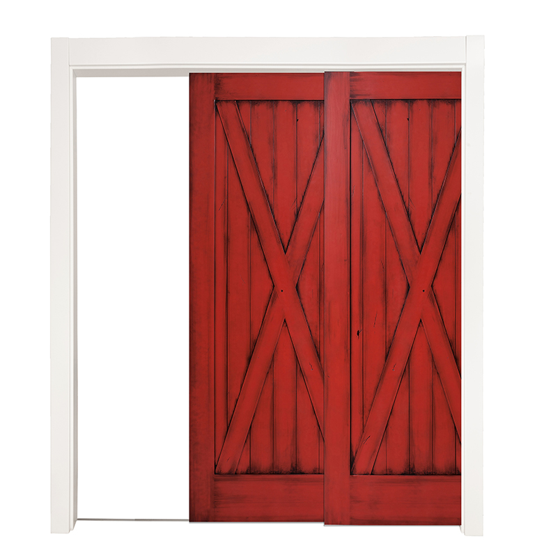Full X Bypassing Pocket Doors