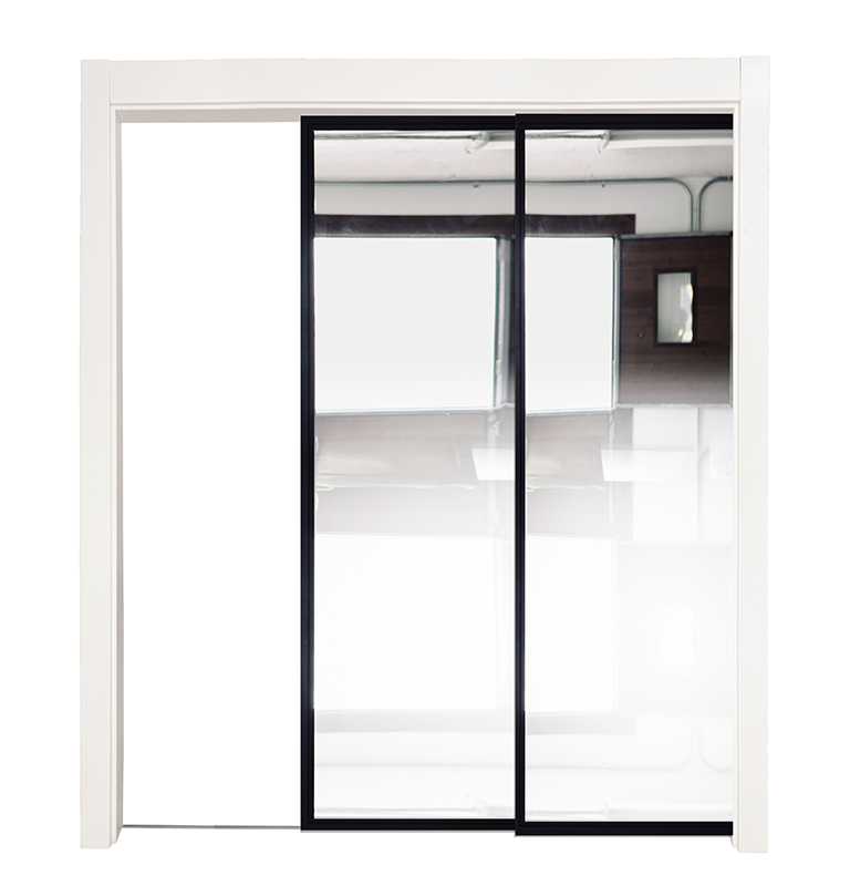 Ponder Mirror Bypassing Pocket Doors Rustica