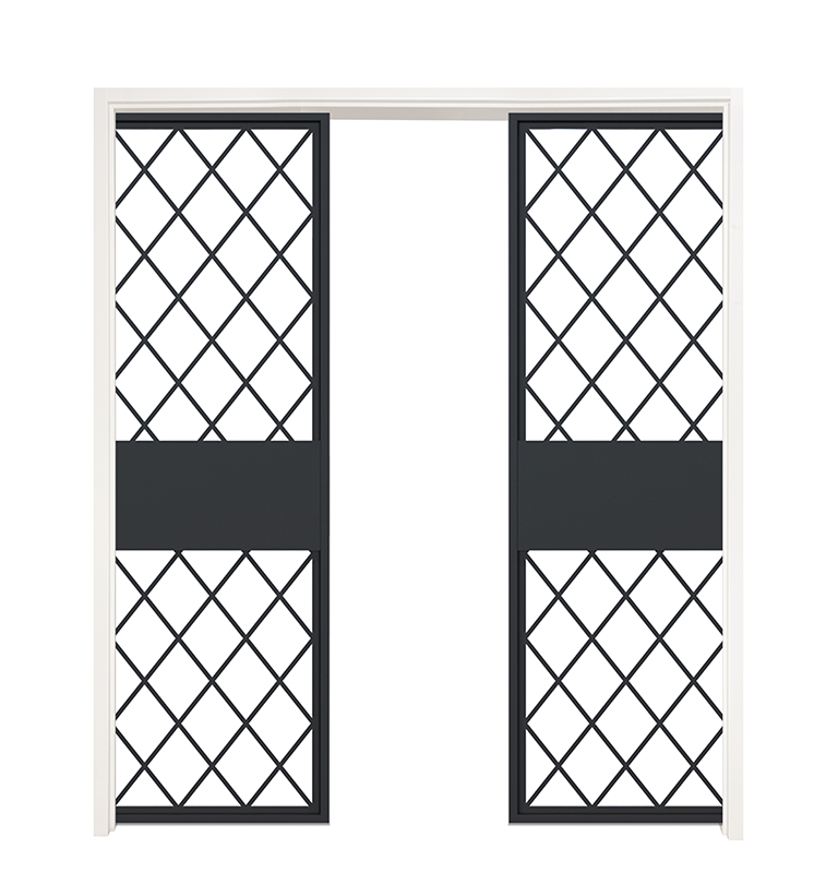 Shoemaker Double Converging Pocket Doors
