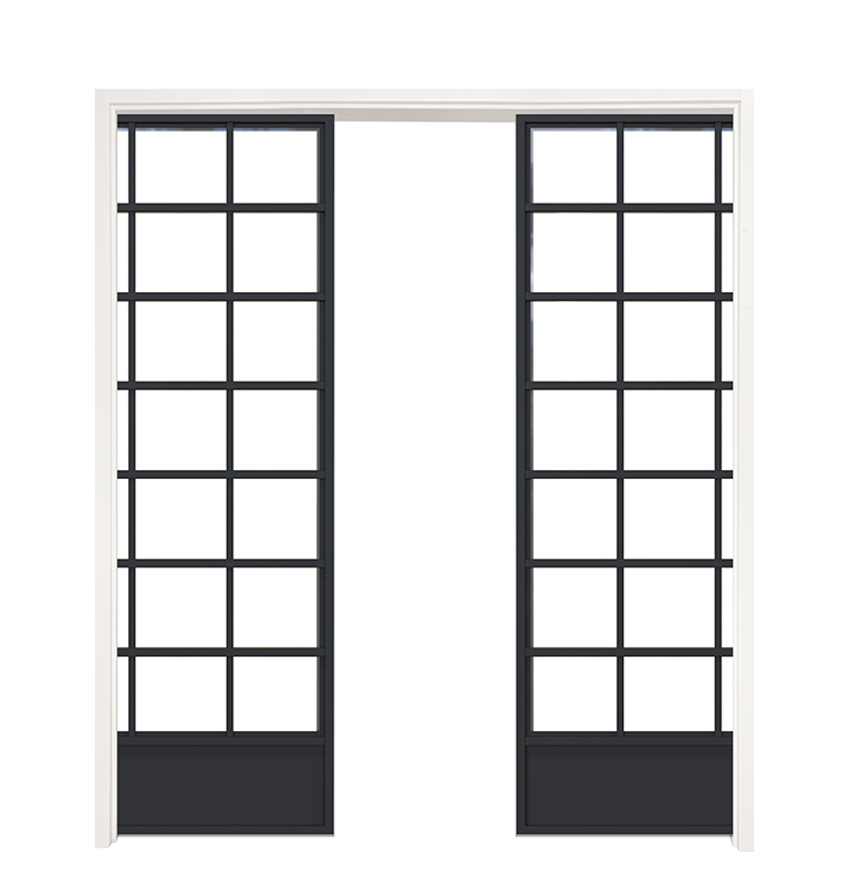 Grand Hall Double Converging Pocket Doors