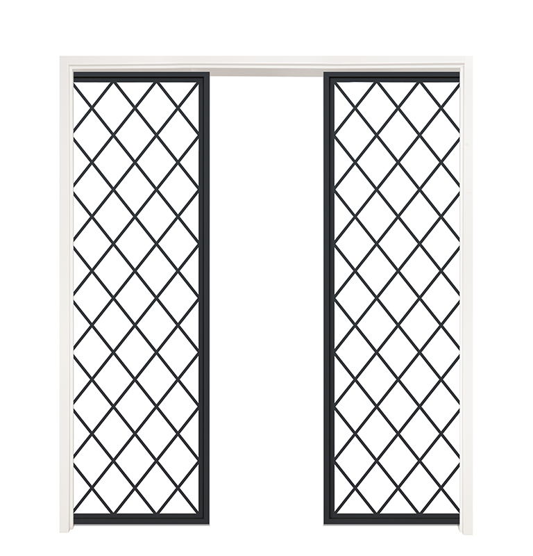 Chateaux Double Converging Pocket Doors