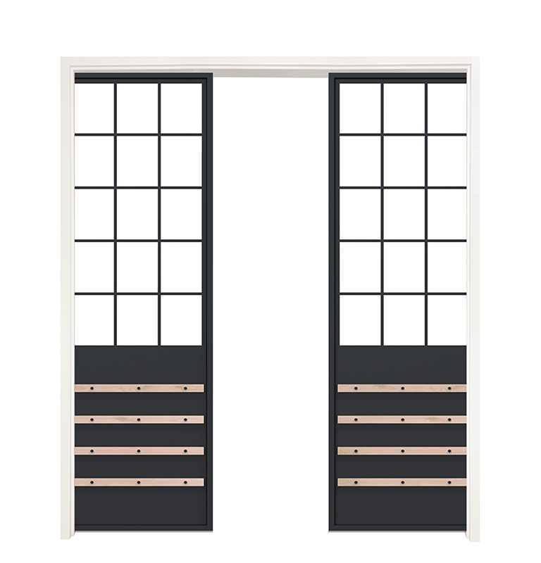Homeland Double Converging Pocket Doors