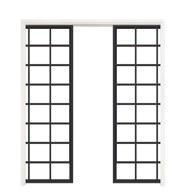 Conservatory Double Converging Pocket Doors