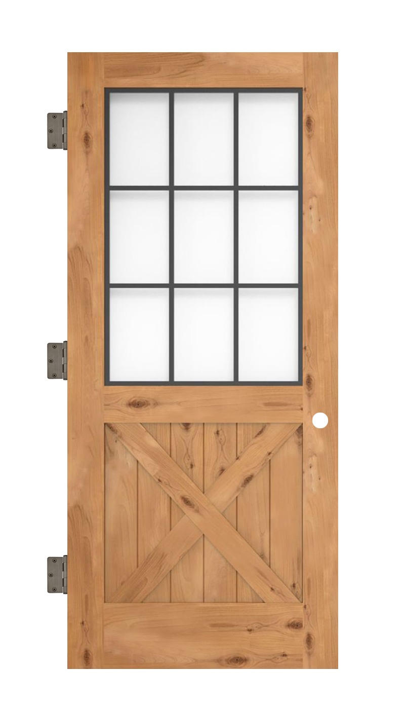 Farmhouse French Half X Slab Door