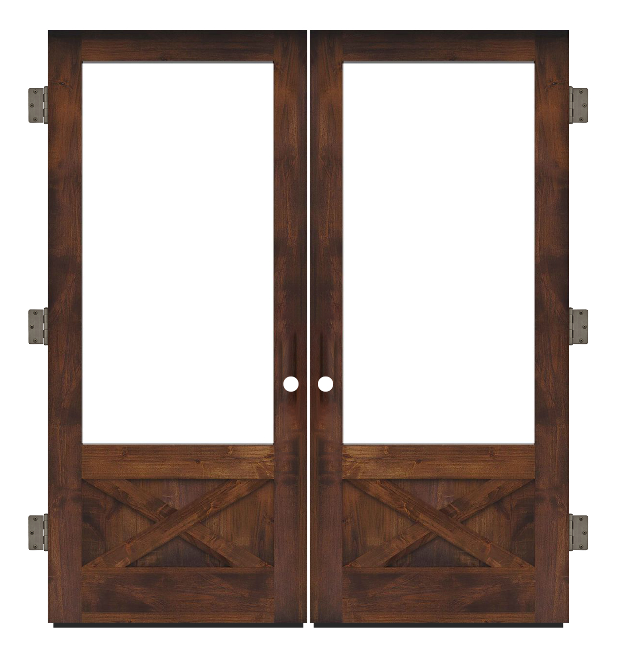 Hudson Exterior Double Slab Door Rustica