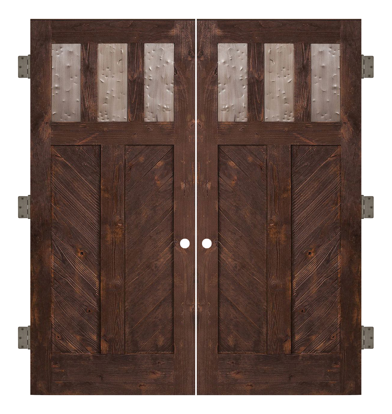 Chevron Interior Double Slab Door