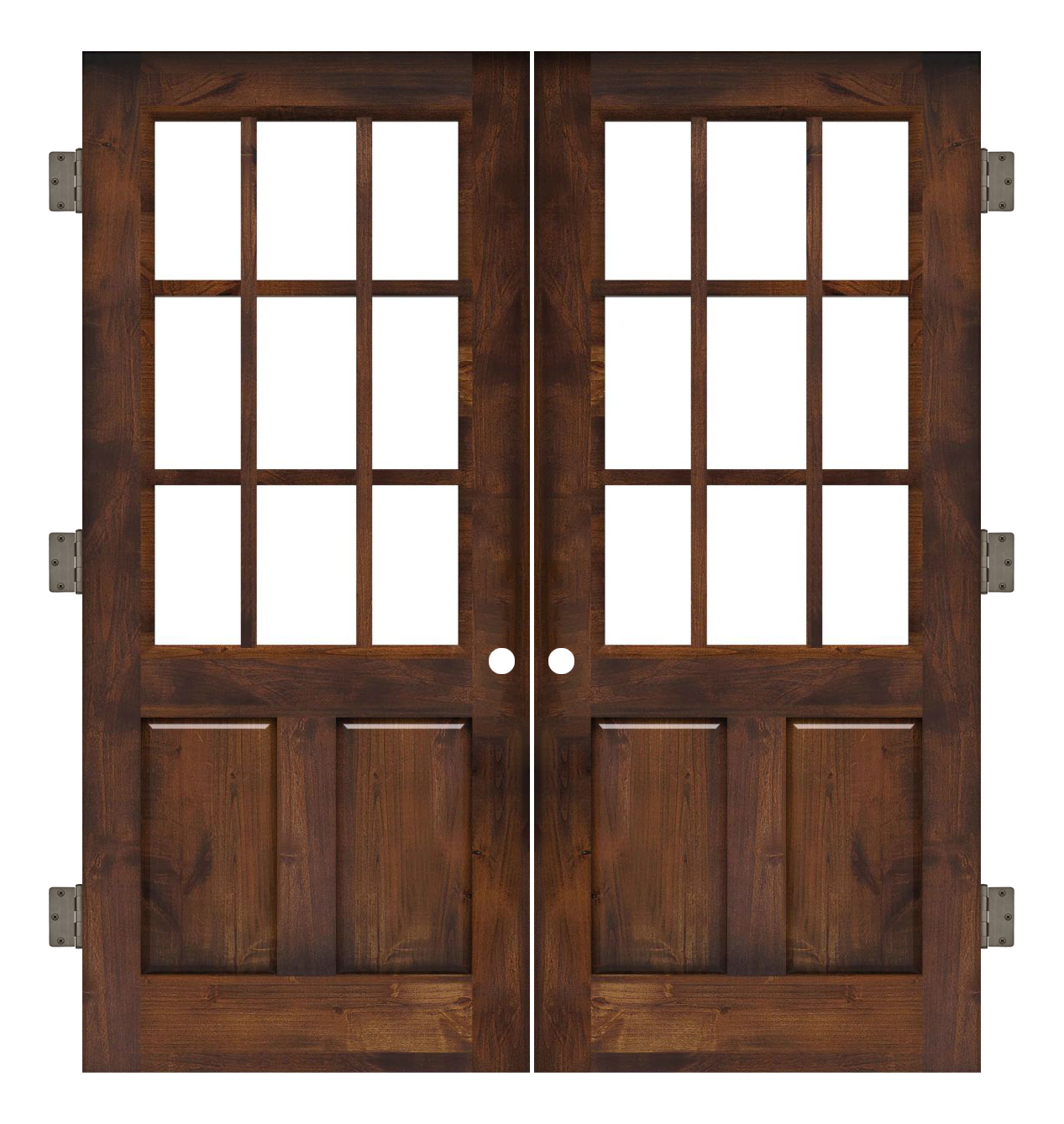 Lake House Interior Double Slab Door