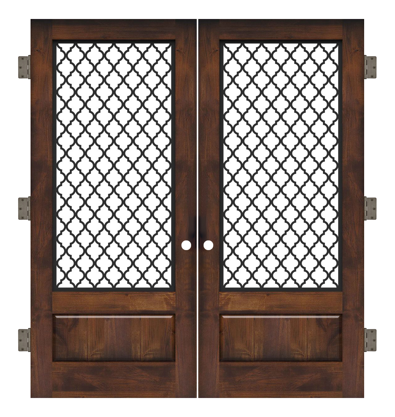 Hudson Floral Interior Double Slab Door