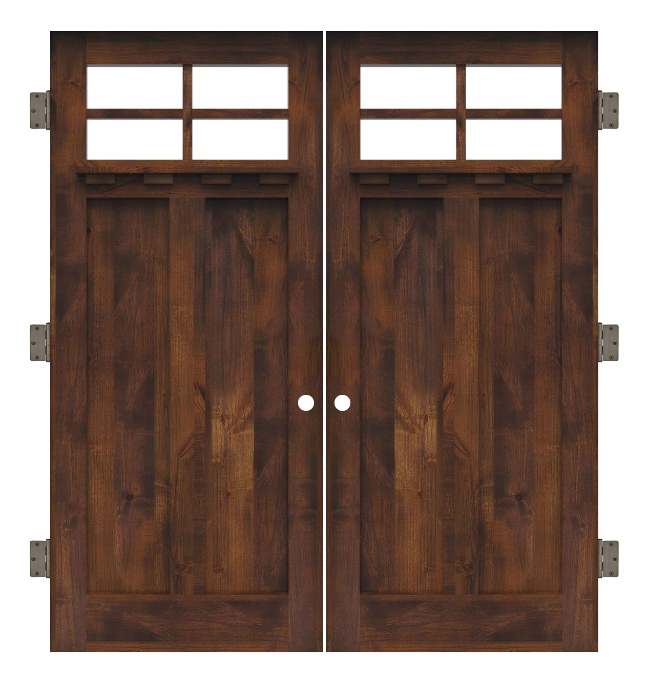 Left Fork Interior Double Slab Door