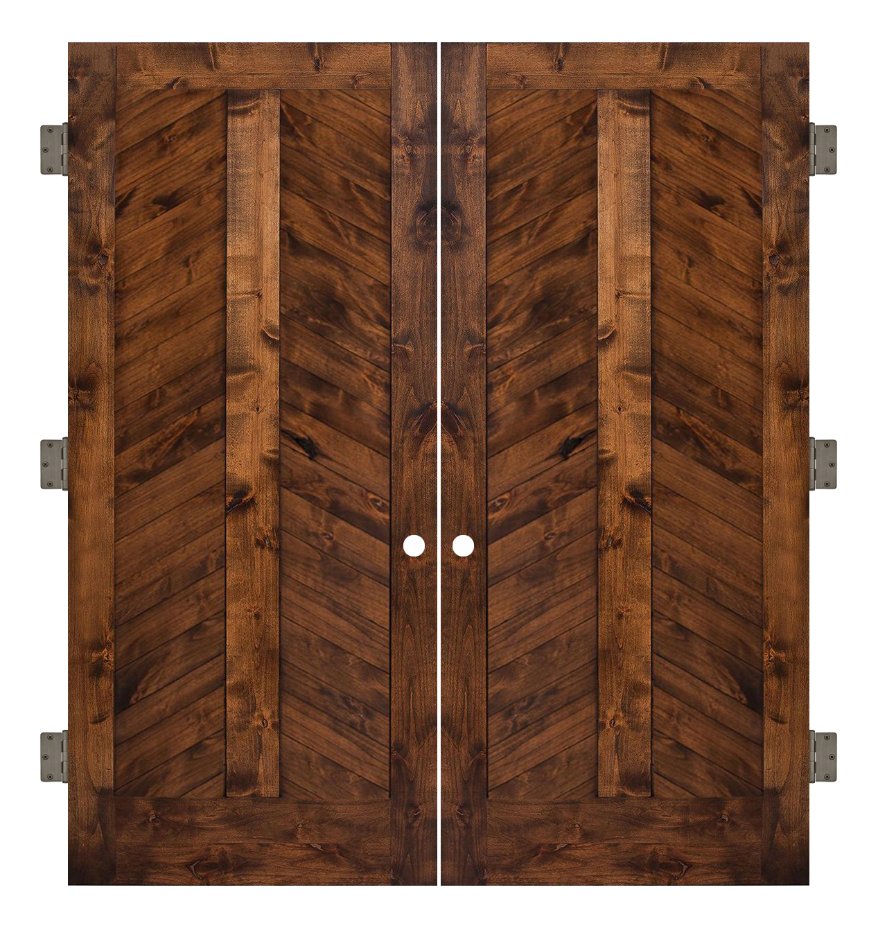 Heartland Chevron Interior Double Slab Door