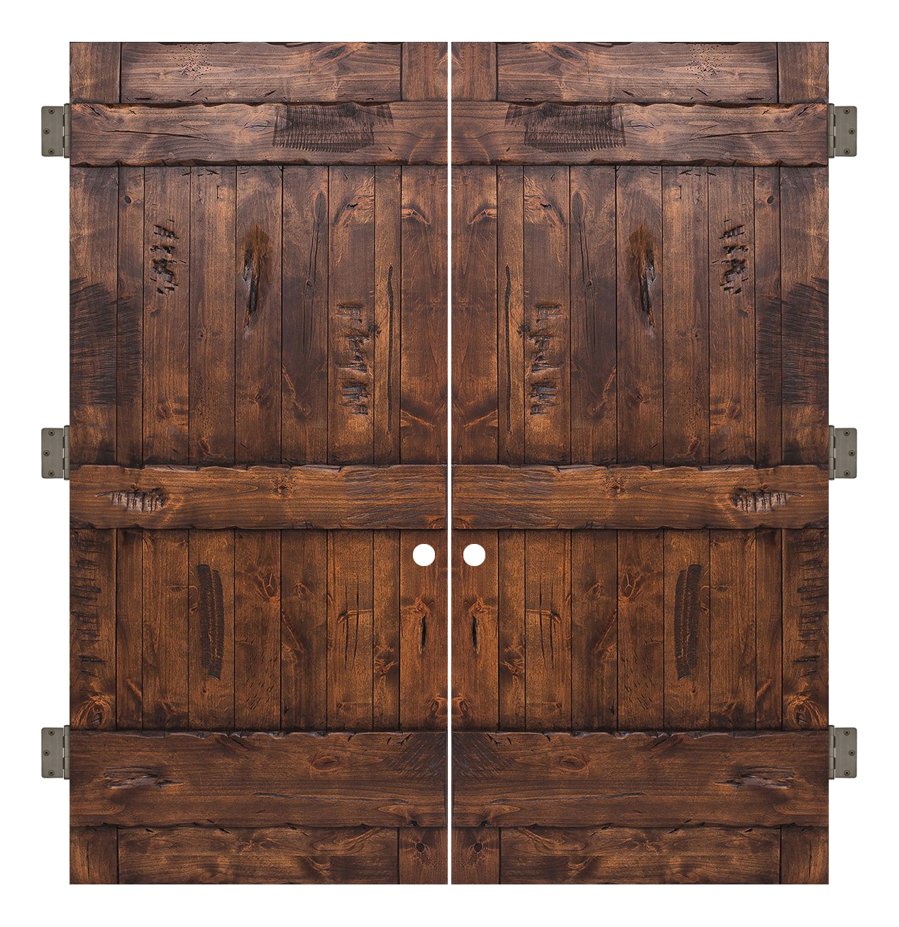 Ranch Interior Double Slab Door