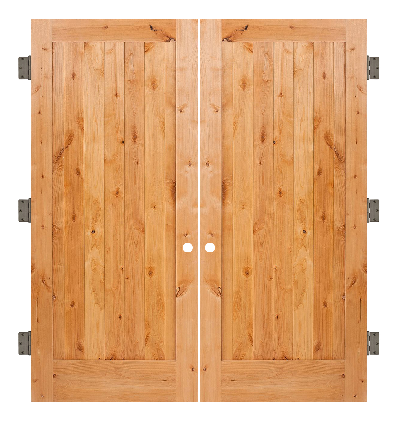 Vertical Lewiston Interior Double Slab Door