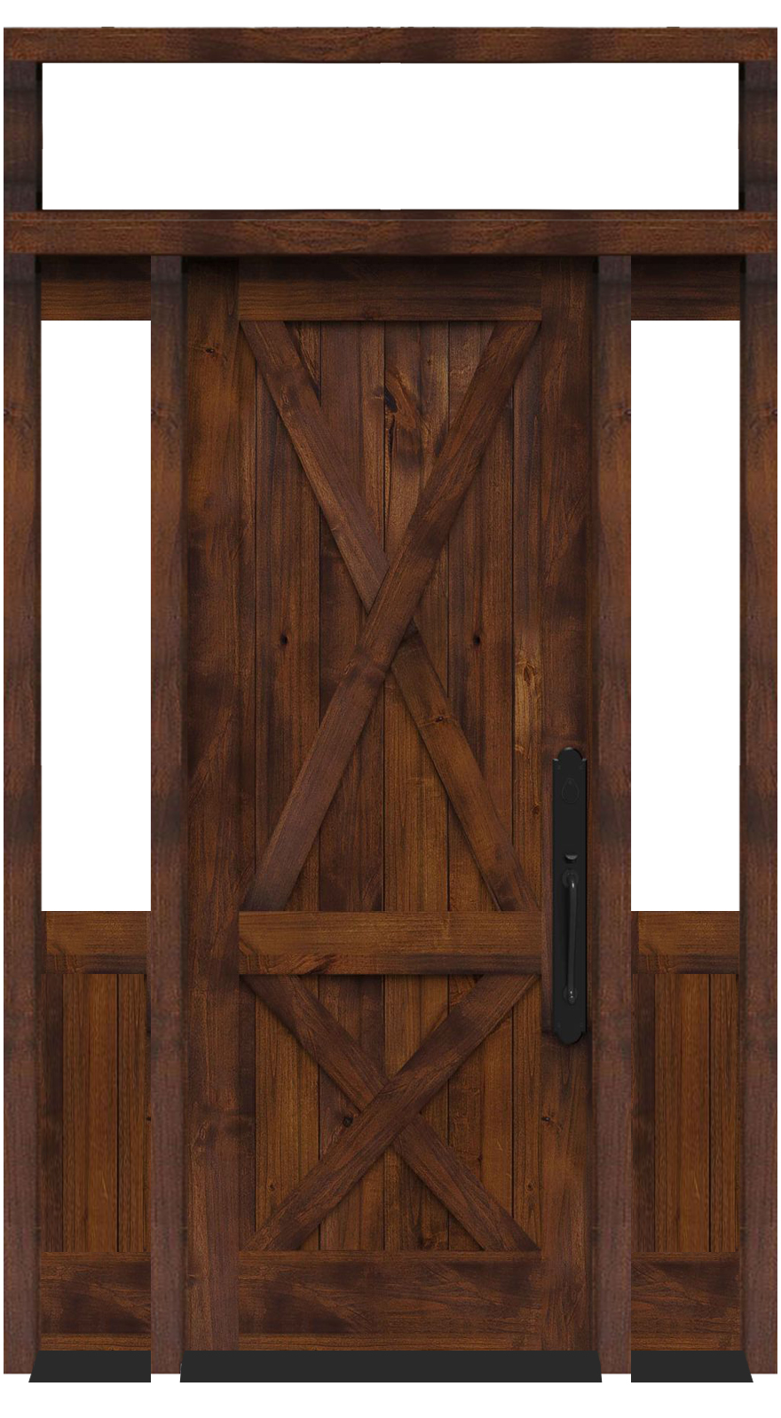 Care Taker With Sidelights And Transom
