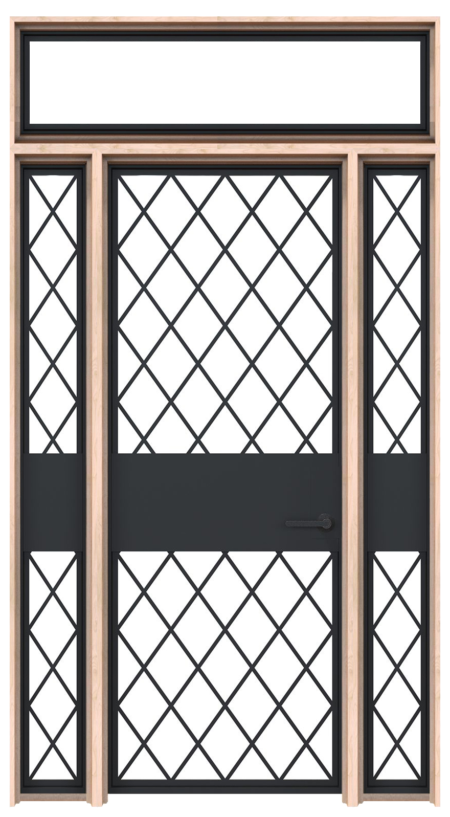 Cobbler With Sidelights And Transom Window
